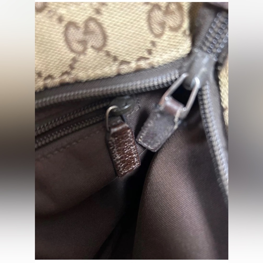 Gucci Beige and Brown Monogram Bag - Picture 3 of 5